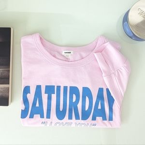 Garage Graphic Long Sleeve Crop T-Shirt